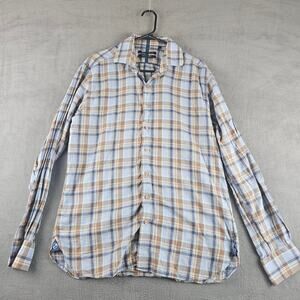 Hammer Made Men's Button Down Cotton Italian Fabric Size 42/16.5 Large